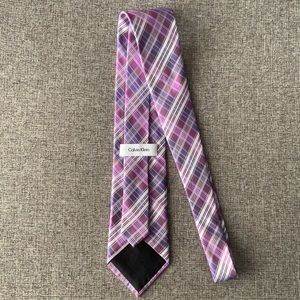 Calvin Klein Extra Long Plaid 100% Silk